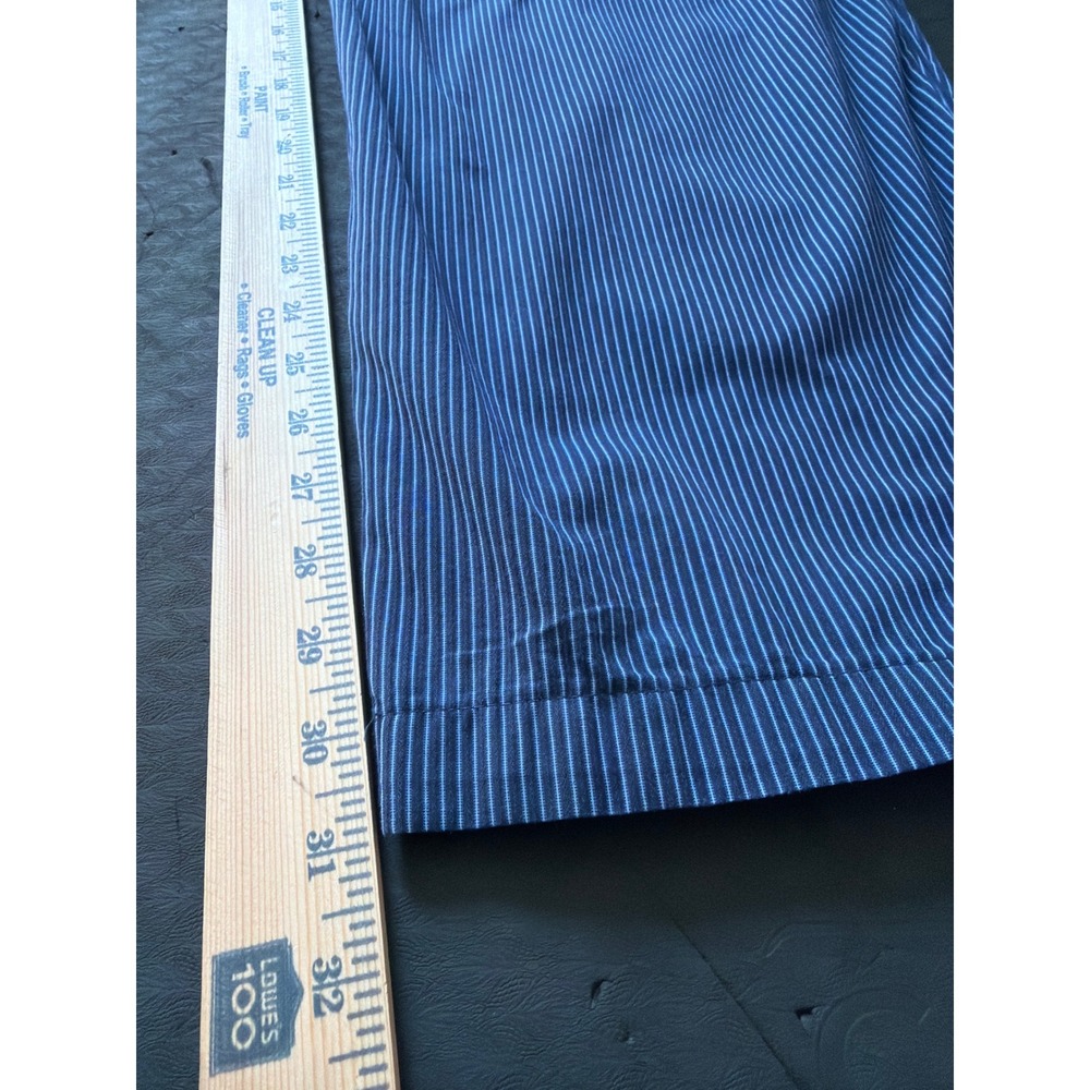 Reed Edward Mens Pajama Pants Navy Blue White Striped Cotton Blend Large 36-38 - Picture 7 of 10